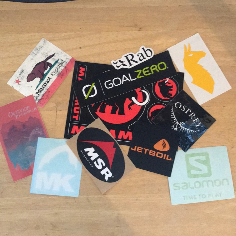 Outdoors sticker assortment